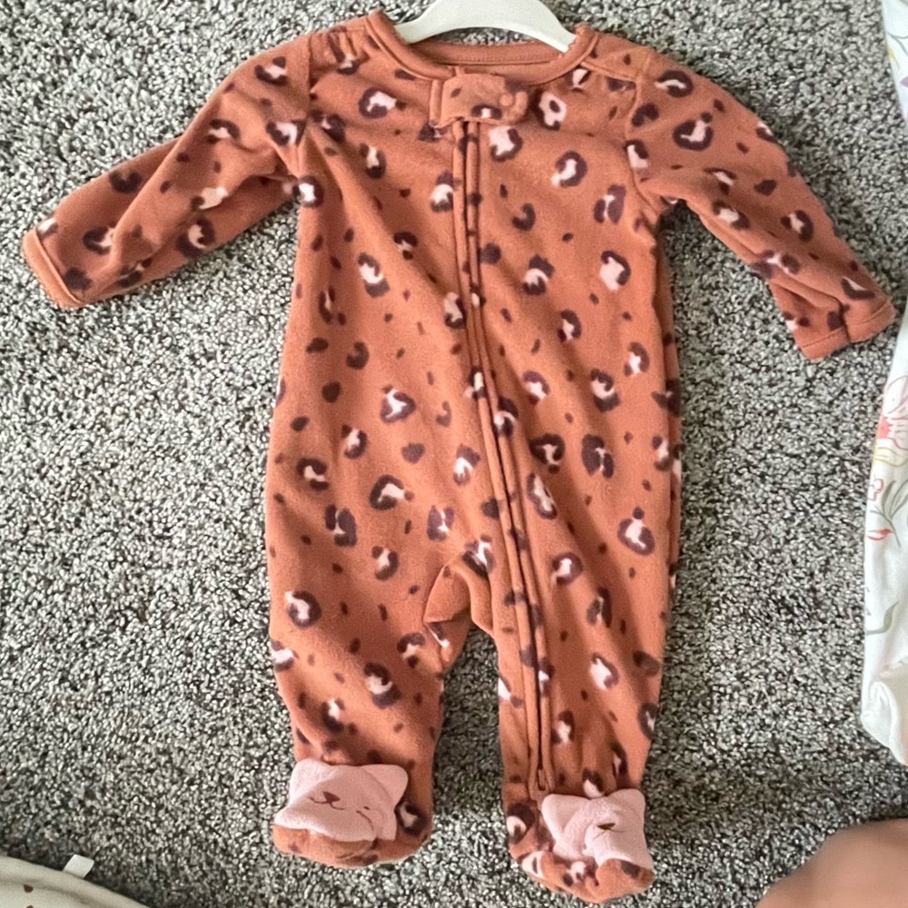 Just one you fleece leopard onesie newborn